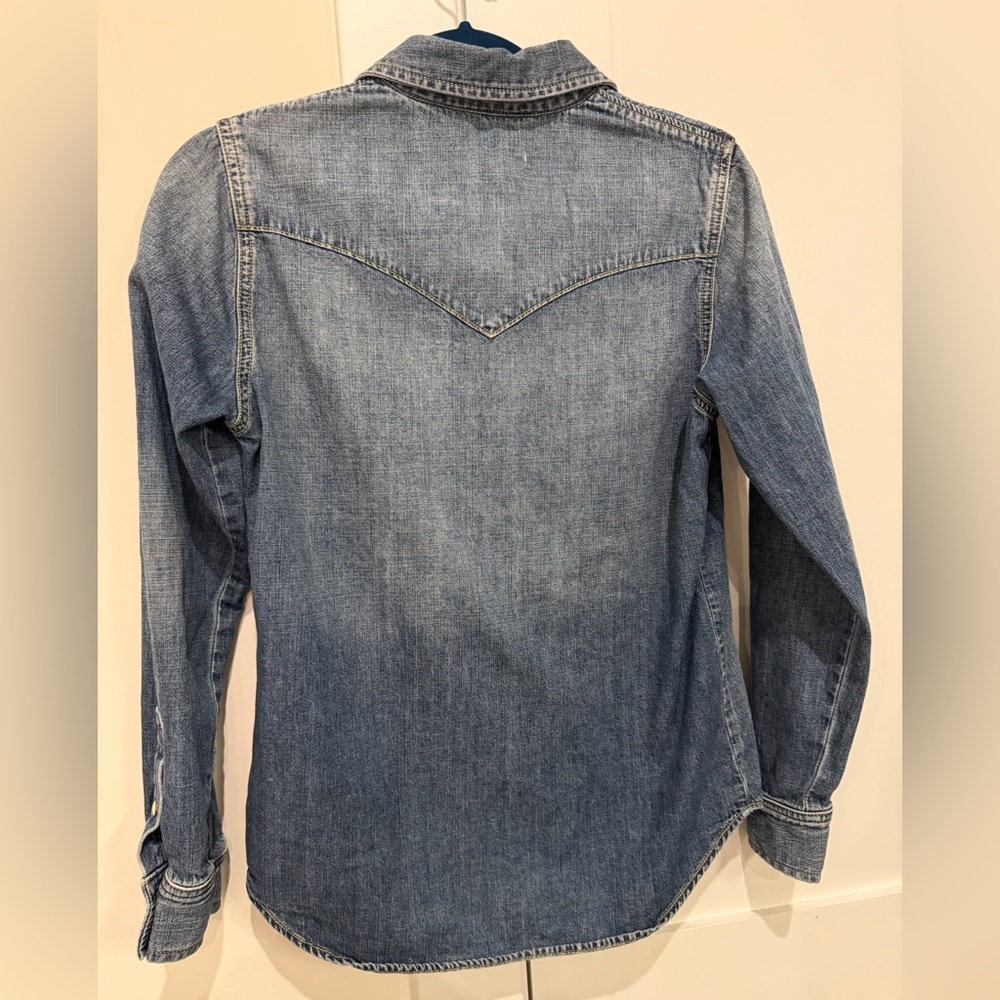 NILI LOTAN Travis Denim Shirt In Classic Wash Size XS EUC - Picture 15 of 16